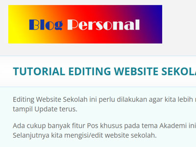 Tutorial Editing Website Sekolah
